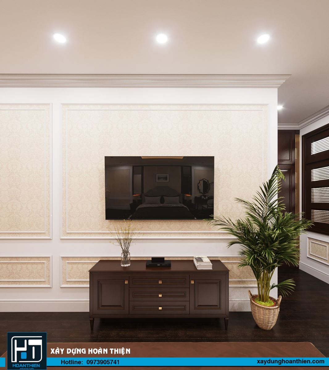 nội thất nhà phố tân cổ điển 3 tầng