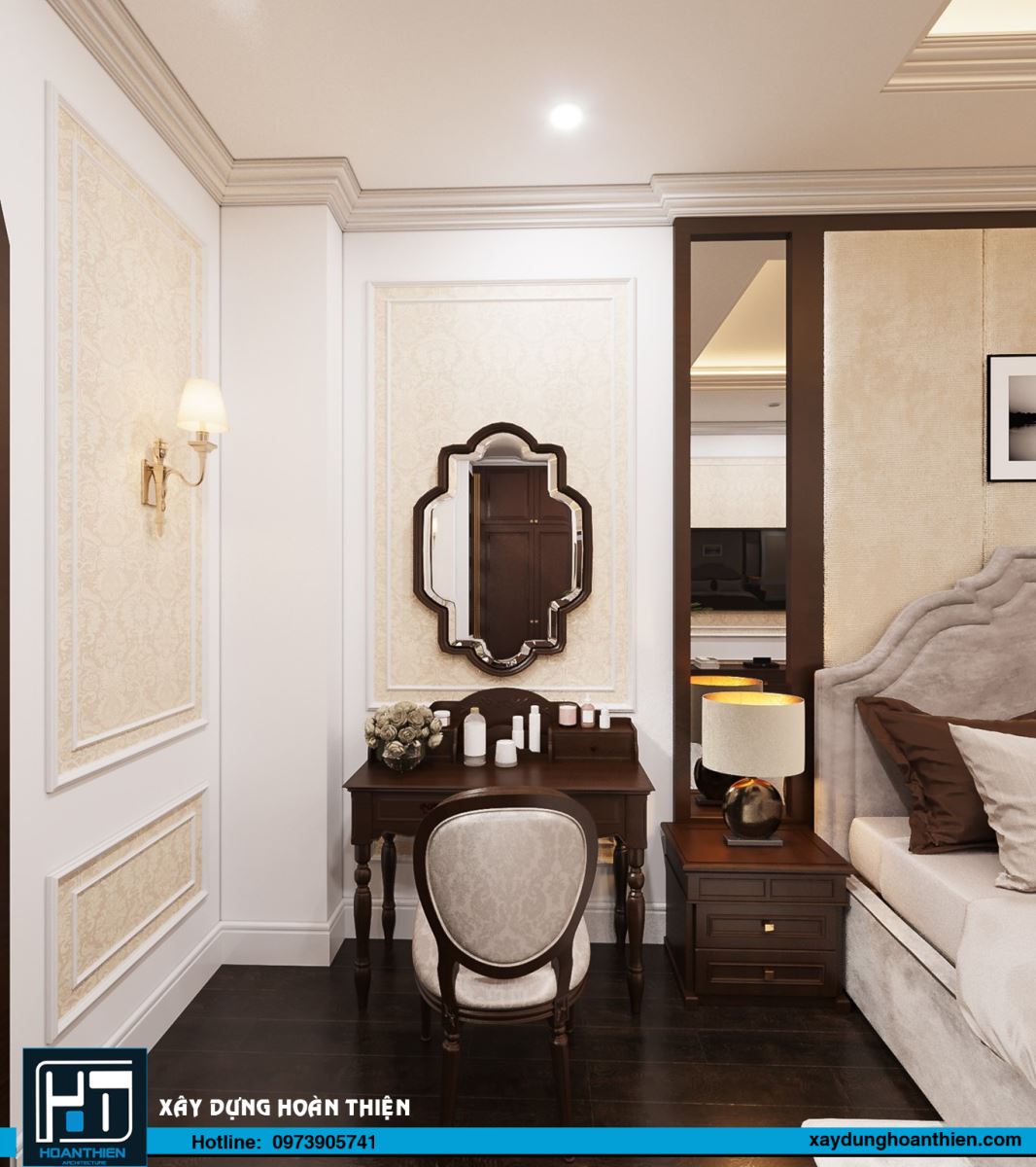 nội thất nhà phố tân cổ điển 3 tầng