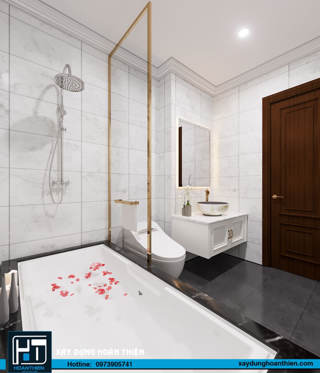 nội thất nhà phố tân cổ điển 3 tầng