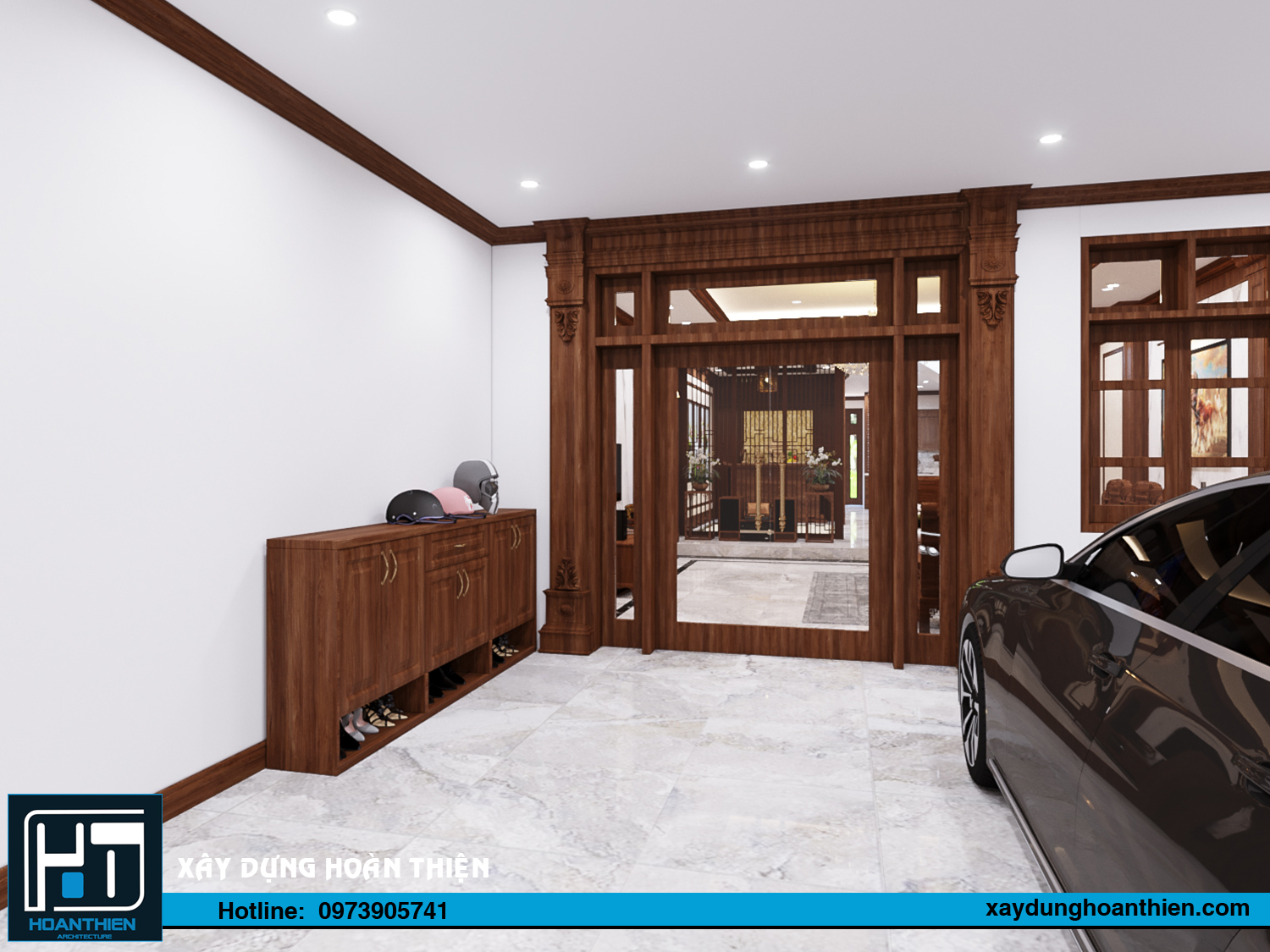 nội thất nhà phố tân cổ điển 3 tầng