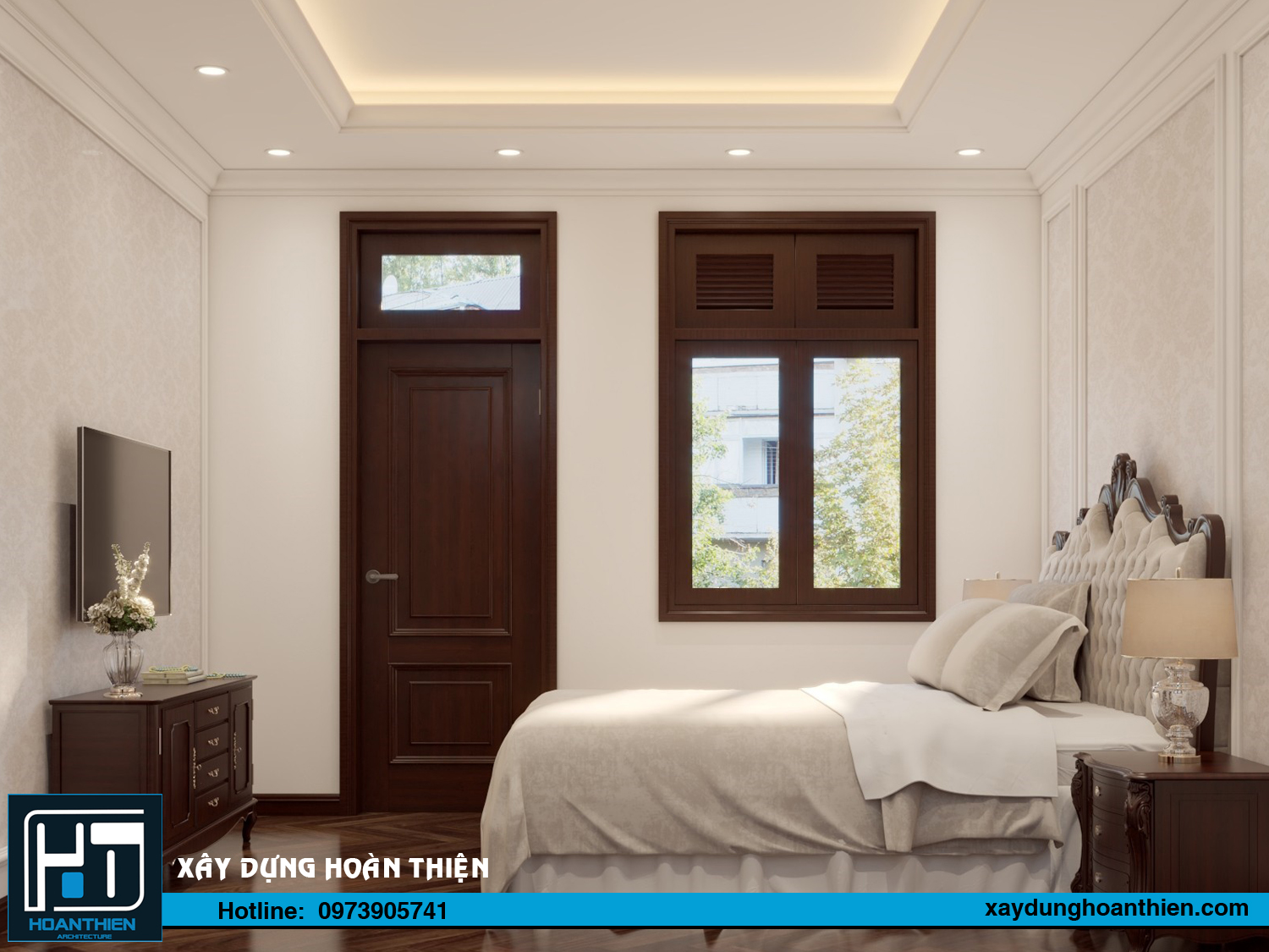 nội thất nhà phố tân cổ điển 3 tầng