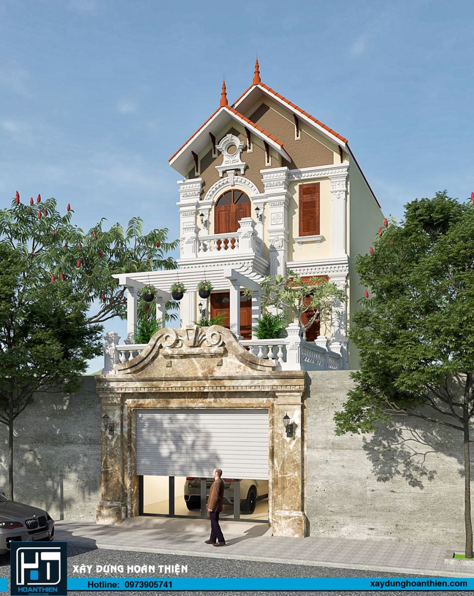 nhà phố tân cổ điển 3 tầng