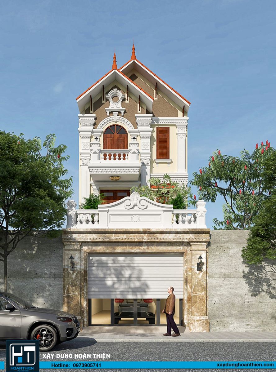 nhà phố tân cổ điển 3 tầng