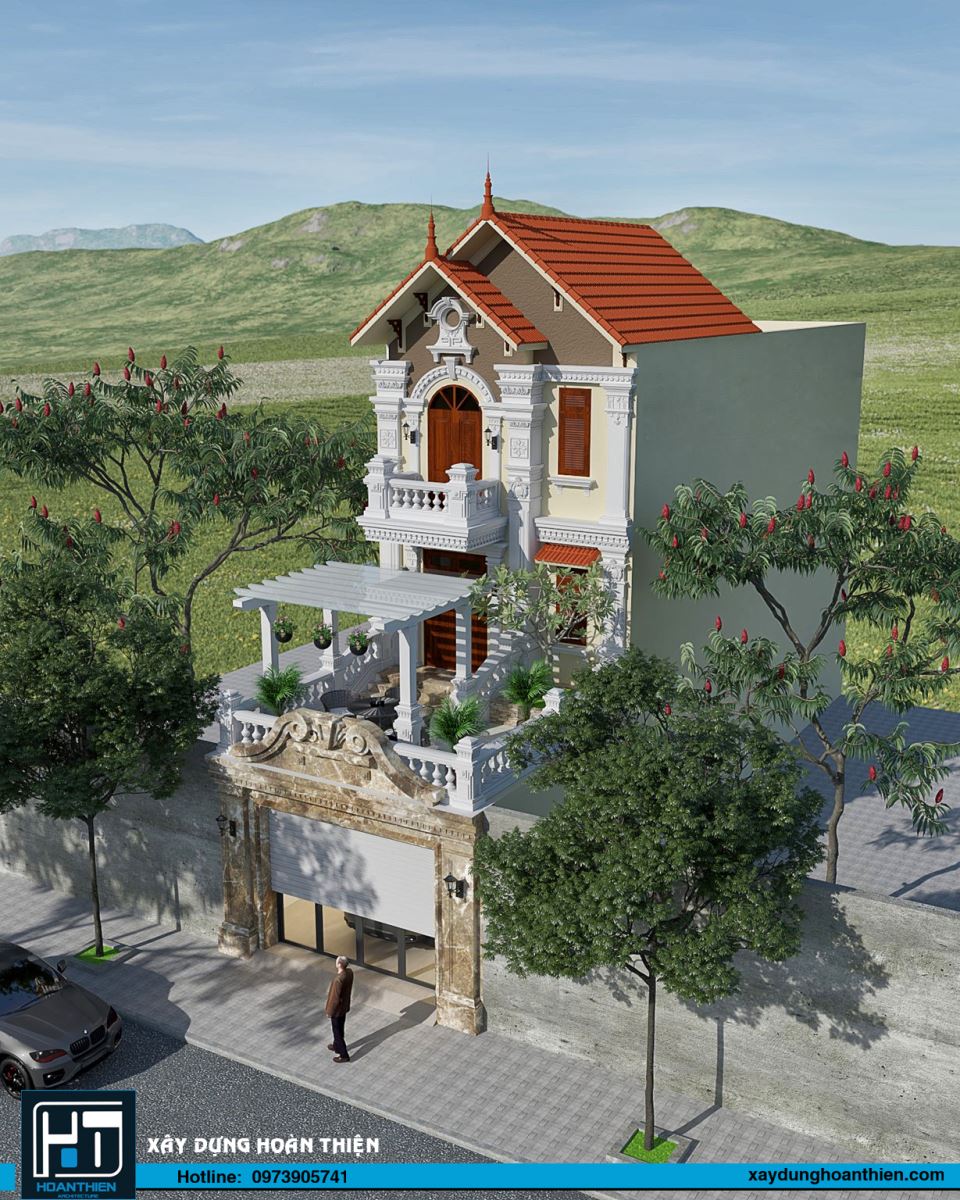 nhà phố tân cổ điển 3 tầng