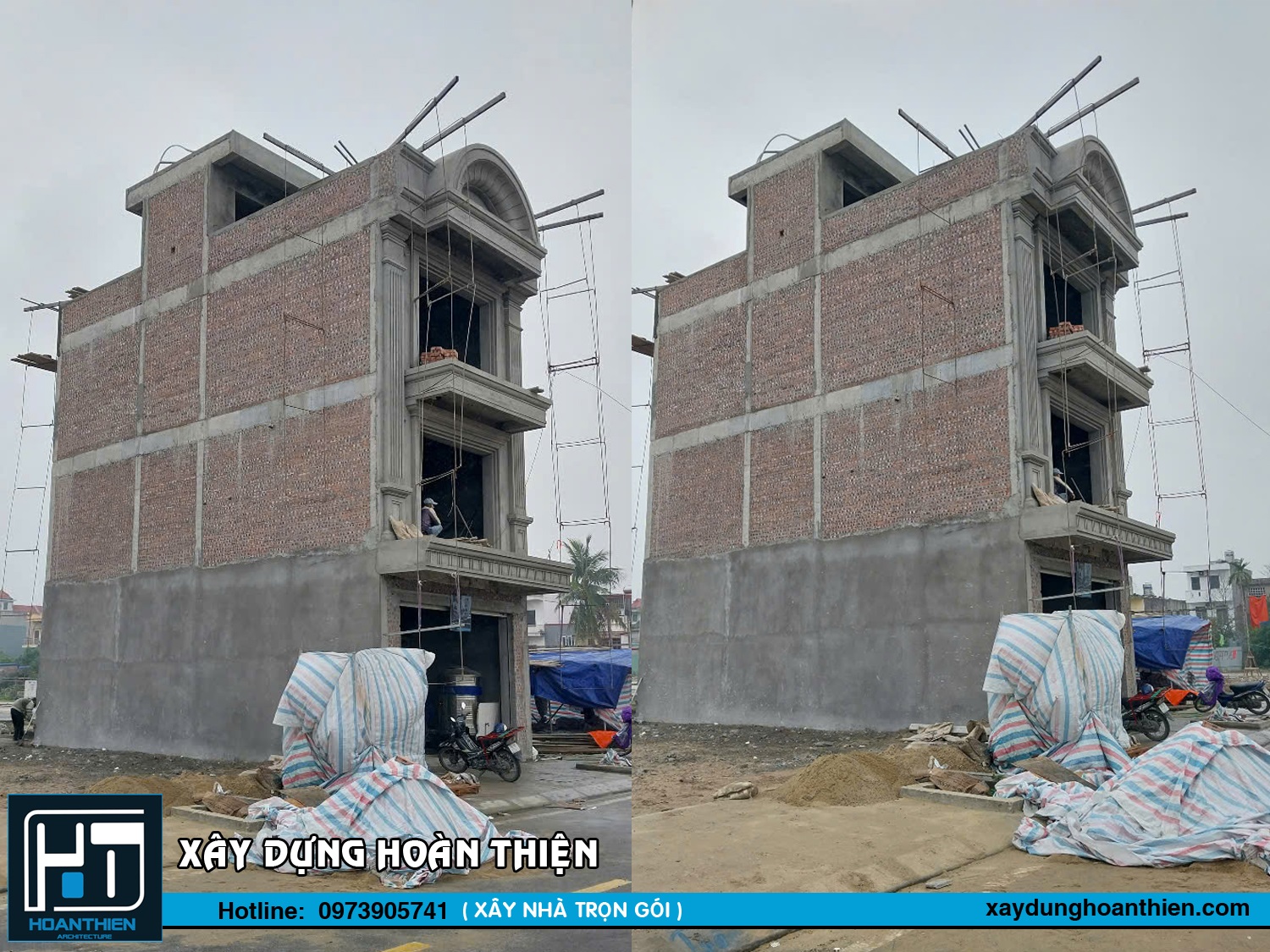 xây nhà trọn gói 4 tầng tân cổ điển tại hải phòng
