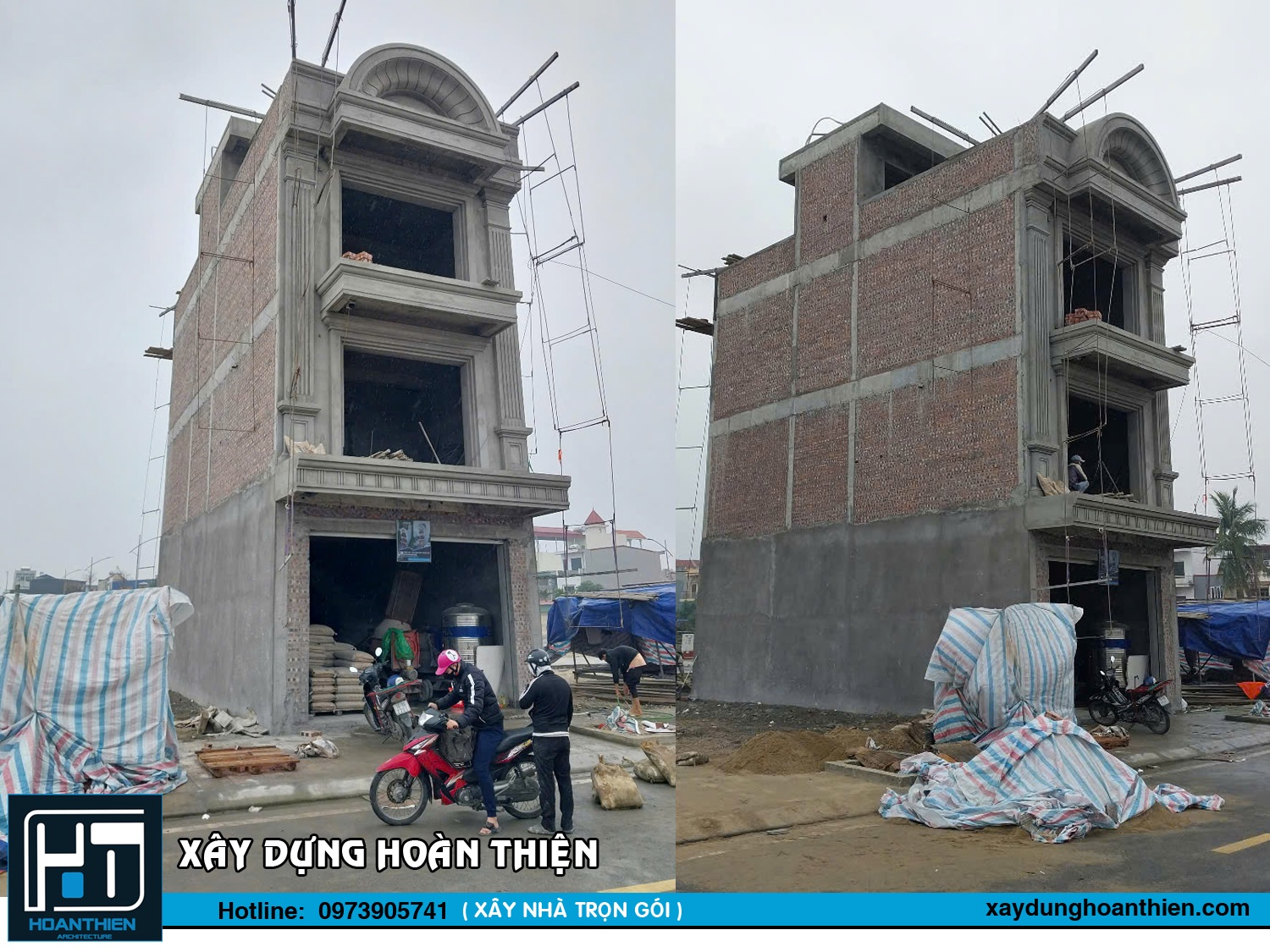 xây nhà trọn gói 4 tầng tân cổ điển tại hải phòng