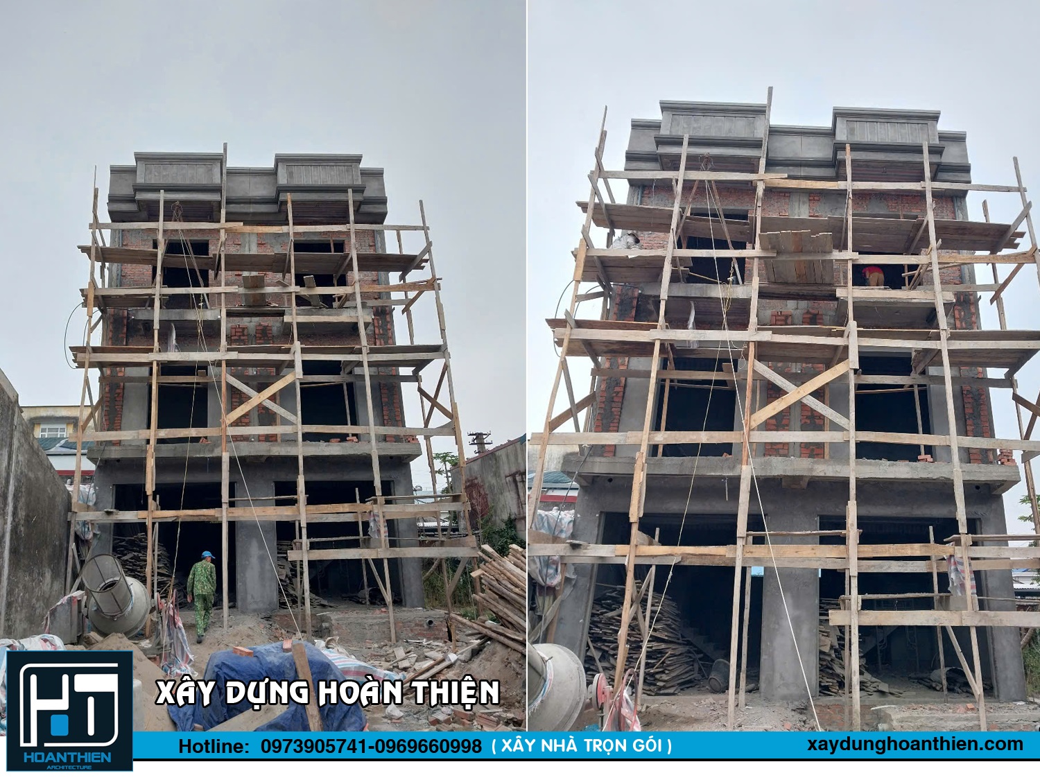 xây nhà trọn gói 3 tầng tân cổ điển tại hải phòng