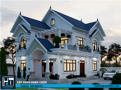 Thiết kế nội thất nhà phố tân cổ điển sang trọng tại Ninh Bình